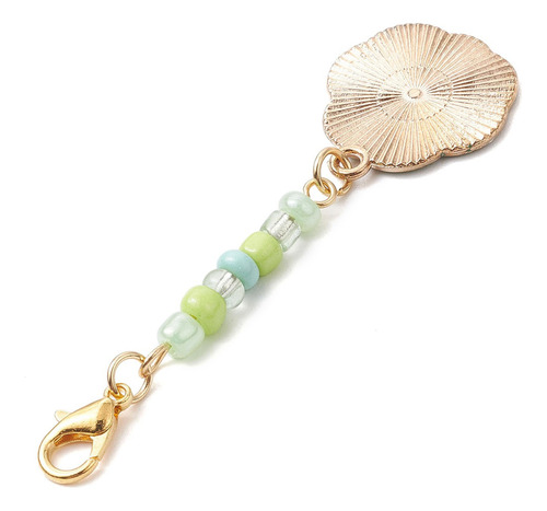 Llavero Colgante Con Cuentas Verdes En X Glass 8005