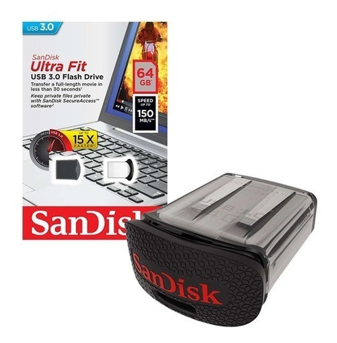 Llave Maya Memoria Usb De 64 Gb Sandisk Ultra Fit *itech