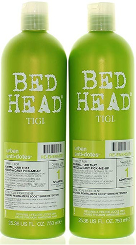 Tigi Bed Head Re-energizar Champú Y Acondicionador Duo, 25,3