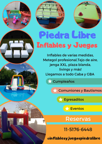 Alquiler Inflables Plaza Blanda Pelotero Metegol Living Tejo