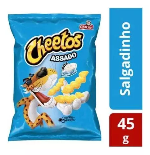 Biscoitos Salgadinhos Elma Chips cheetos requeijão Caixa c/ 50un