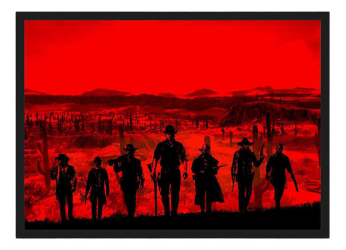 Quadro Decorativo Red Dead Redemption Games Jogos Moldura 10