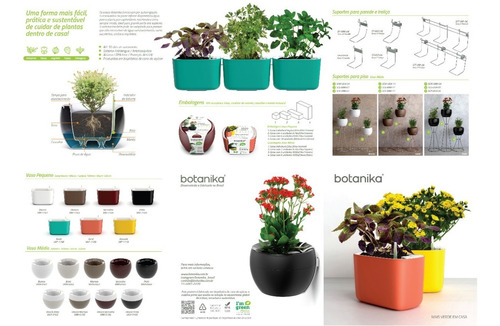 Imagem 5 de 5 de Vaso Para Temperos E Plantas Autoirrigável Botanika Preto
