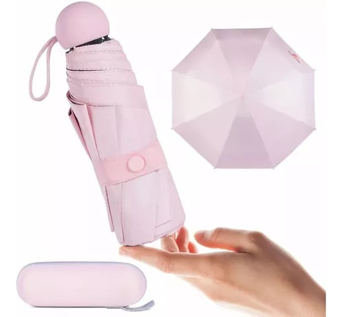 Paragua Mini Capsula Sombrilla Mujer Uv Parasol Paraguas