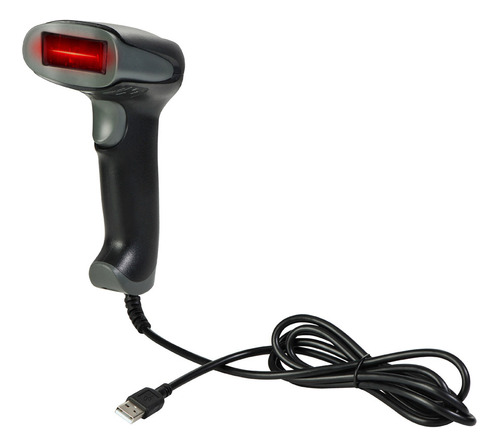 Lector De Código De Barras Láser Usb Gadnic Indicador Led Color Negro