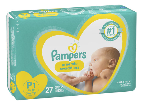 Fraldas Pampers Premiee Swadlers Prematuro Tam P - 1 Unidade