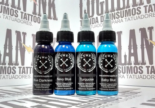 Imagen 9 de 10 de Set Tattoo Extreme 20 Tintas X 1oz = 20 Oz Tatuajes Tatuar