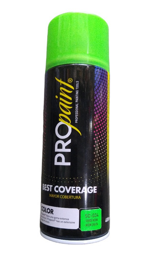 Pintura Spray Verde Neon Fluorescente Brillante400ml Propain