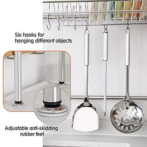 Rzchome - Escurridor De Platos De Acero Inoxidable De 2 Nive