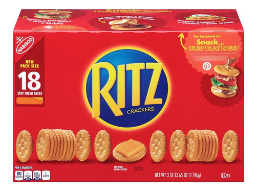 Product Of Ritz Crackers, 61.6 Onzas (18 Unidades) - Gallet.