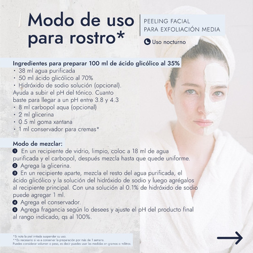 Imagen 9 de 10 de Ácido Glicólico Cosmético 70% Líquido 100 Ml (rinde 1 L)