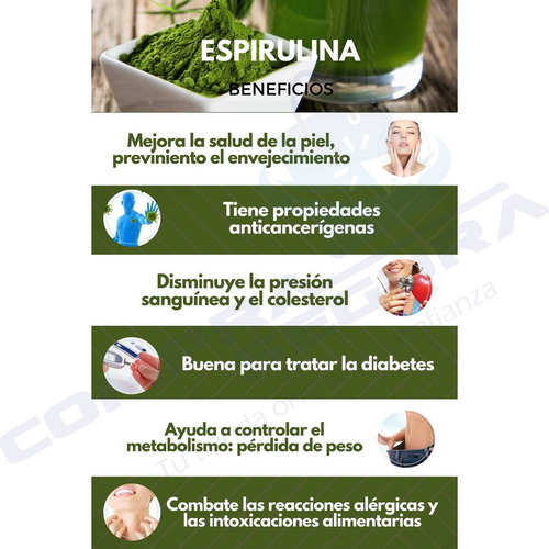 Imagen 6 de 10 de Spirulina Espirulina Adelgazante 500mg