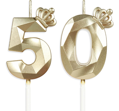 Velas Del Número 50 Corona, Velas Del 50 Cumpleaños, ...