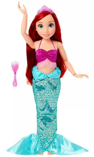 Muñeca Ariel De Disney Extra Grande 86.36 Cm Para Niñas