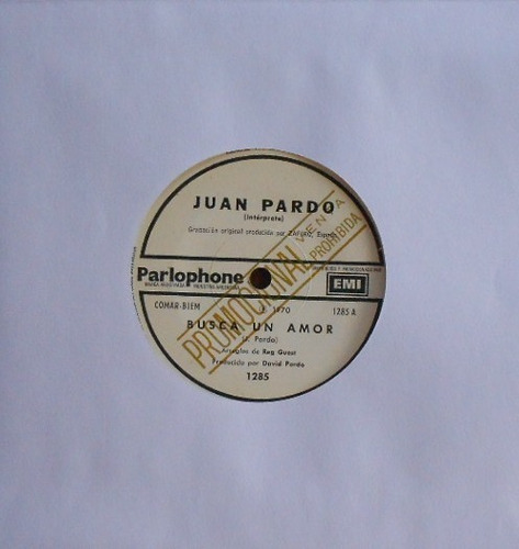 Juan Pardo Busca Un Amor Simple Vinilo Promo  Arg. Ex