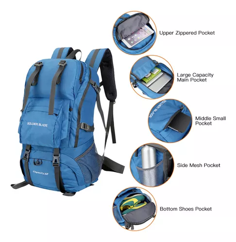 Mochila de trekking de 50 litros, espalda ajustable, con funda de lluvia,  modelo Arno 50 marca Columbus — Illa Sports - Venta de material para  senderismo y escalada