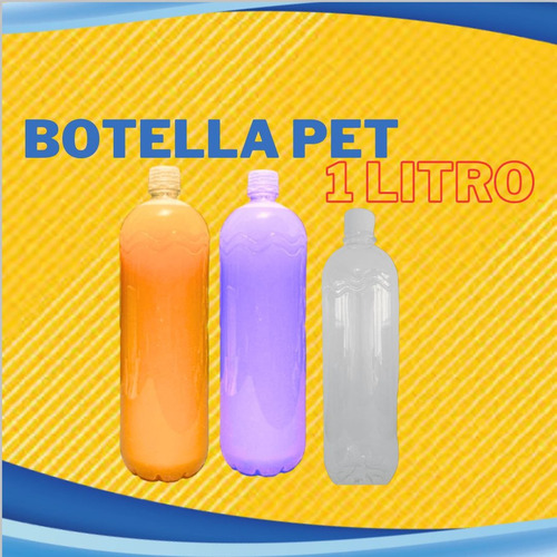 Botella  Plástica Lisa 1 Litro X 100 Und