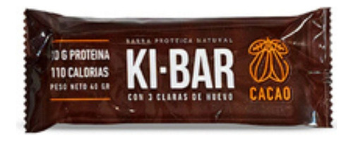 Barras Proteicas Naturales Ki-bar Sabor Cacao 6 X 40 Gr