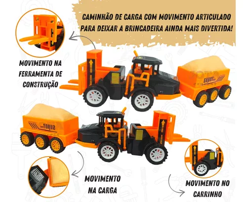 Brinquedo Caminhão Truck Carga 6 Mod Sortidos Muita Diversão