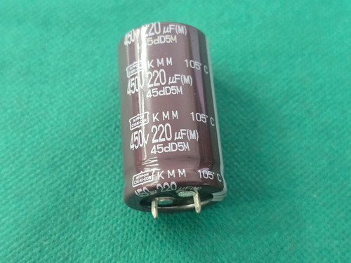 2x Capacitor Eletrolitico 220uf/450v Snap-in 105º 25x45mm