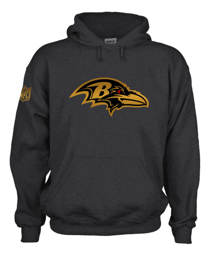 Sudadera Capucha Nfl Ravens De Baltimore Cuervos Mod. Gold