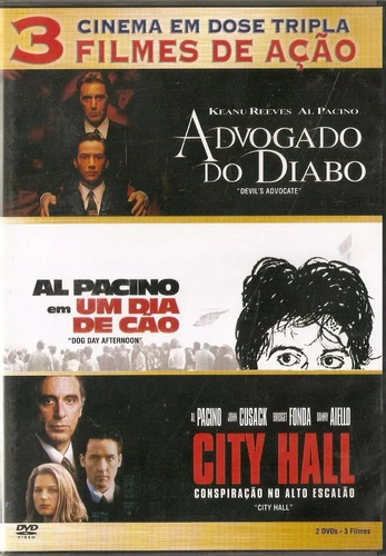 Advogado Do Diabo + Um Dia De Cão + City Hall Dvd Al Pacino