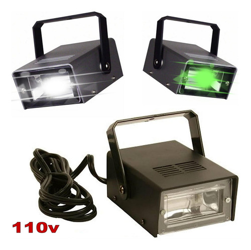 Luz Flash Strobe 110v Blanco Rojo Azul Verde Purpura Eventos