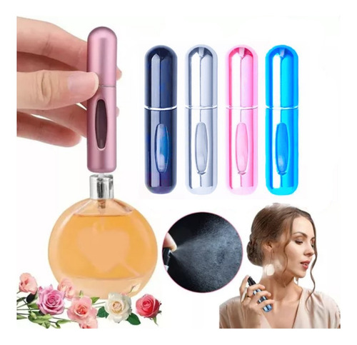 4pcs Mini Atomizador Para Perfume, Capsula Viaje 5ml