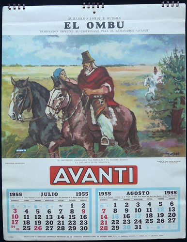 Imagen 5 de 8 de Antiguo Almanaque Avanti. Año 1955 (completo). 15006