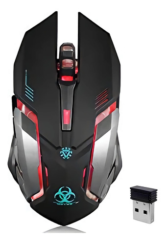 Mouse Gamer Vegcoo C8 Rgb Light Inalambrico Negro