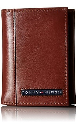 Tommy Hilfiger Triple Trifold Billetera Cuero Cartera  Delga