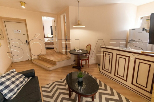 Imagem 5 de 15 de Flat Com Serviços Todo Mobiliado Com 48m², Sem Burocracia, Ideal Para Empresário Ou Estudantes. - Sf35142