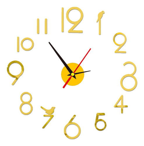 2 Reloj De Pared Diy Silencioso Con Números Pegatina Reloj