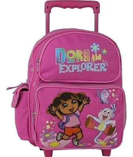 Mochila Dora Pre-escolar O Primaria Con Lonchera Color Fucsia