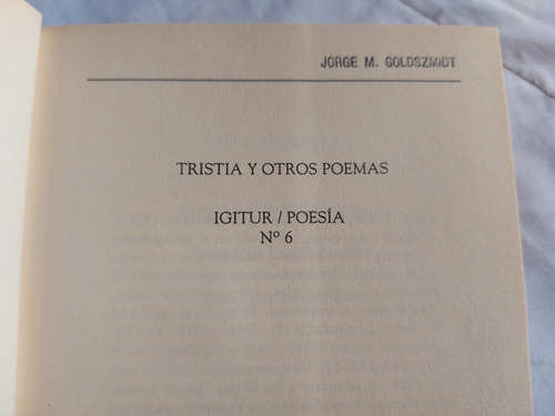 Tristia Y Otros Poemas - Osip Mandelstam Igitur Poesia 2000 (Usado)