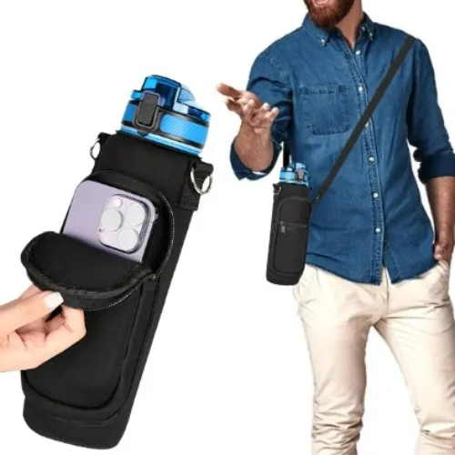 Porta Garrafa Água Stanley Shoulder Bag Alça Neoprene Zíper Menor preço em Porta Garrafa Água Stanley Shoulder Bag Alça Neoprene Zíper