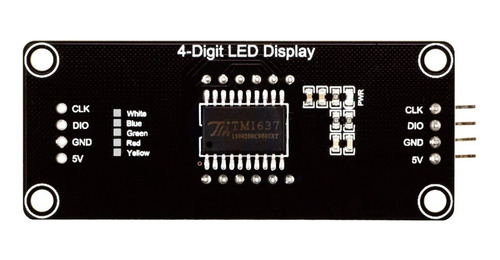 Kit 10x - Módulo Display 7 Seg. Verm. 4 Dig - Tm1637 - 0,56