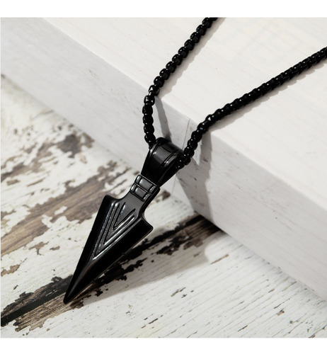 Collar Acero Inoxidable Dije Flehca Cadena Vintage Hombre