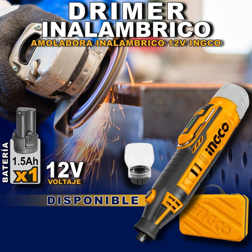 Drimer Ingco 12v Amoladora Inalambrico