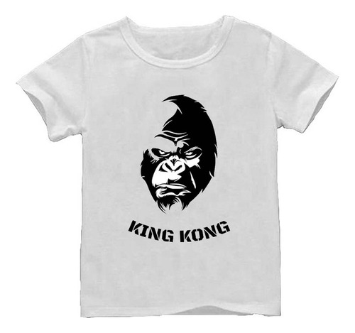 Remera Blanca Adultos King Kong R3
