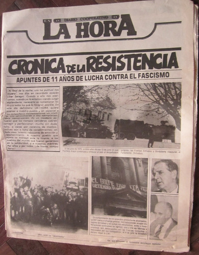 Antiguo Diario Cooperativo En La Hora 1984
