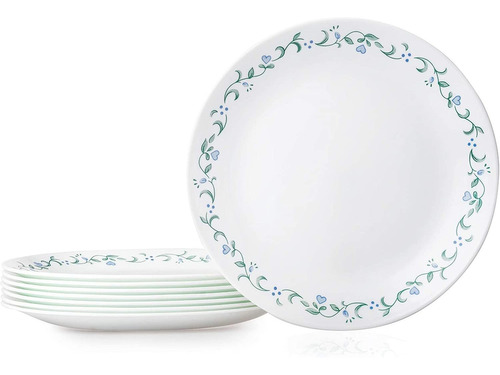 Platos De Comida Planos Corelle, 8 Unidades, Vidrio, 26 Cm