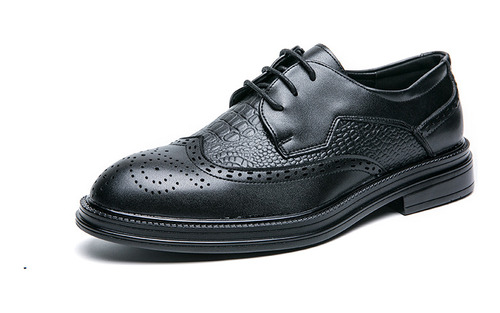 Zapatillas De Cuero Oxford Para Hombre Cordones