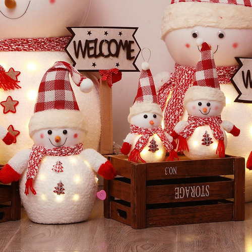 Sdd Navidad Muñeco De Nieve Con Decoración Navideña De