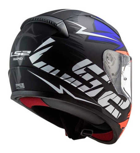 Imagen 3 de 9 de Casco Moto Integral Ls2 Cromo 353 Rapid Mate Devotobikes