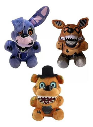 Pack 3 Peluche Five Nights At Freddys Colección Exclusivo