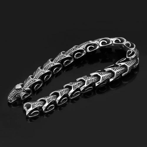 Brazalete Vikingo Serpiente Jörmundgandr Premium Class Acero