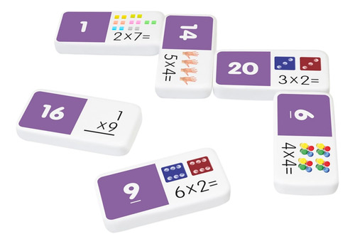 Juego De Dominó Multiplicación Junior Learning, 28 Piezas...
