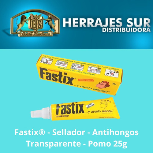 2 Unid - Fastix Sellador Antihongos Transparente Pomo 25g