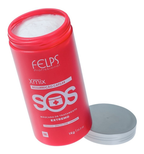 Máscara Reconstrução Capilar Sos 1kg Felps + Espátula